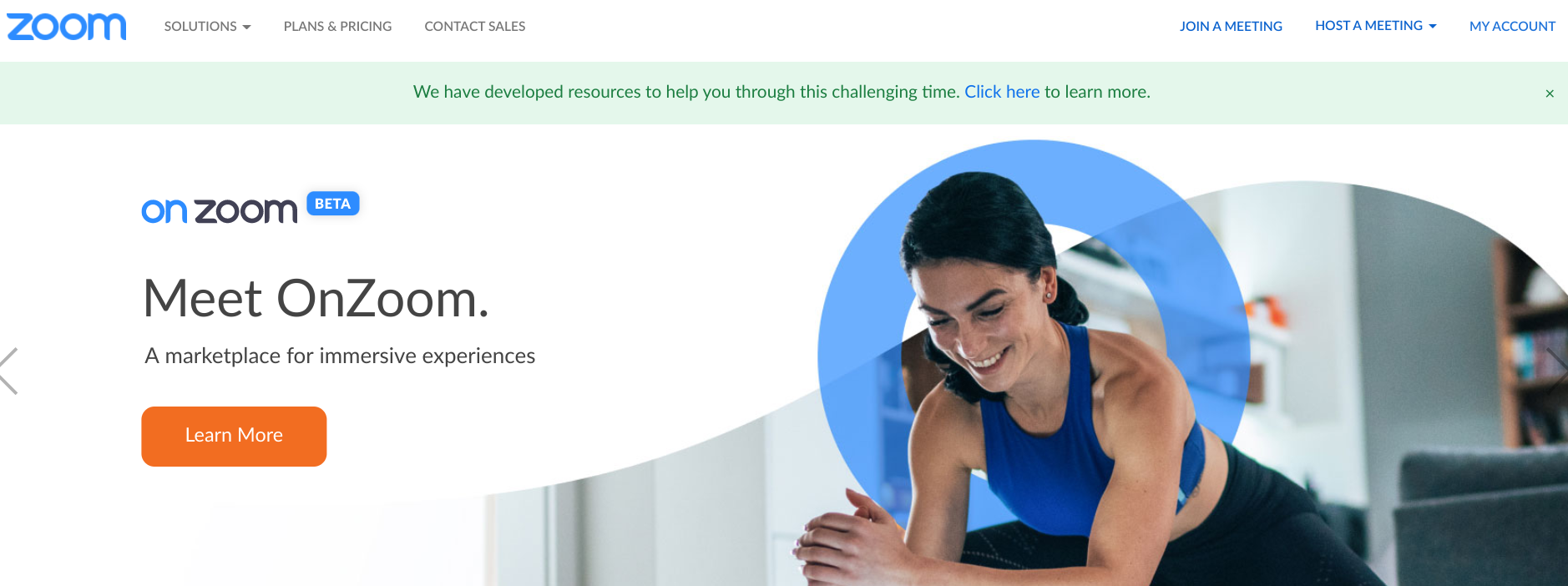zoom homepage