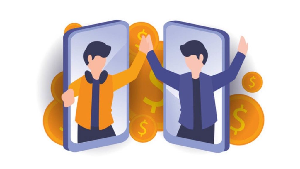 illustration of an affiliate and seller doing a high five