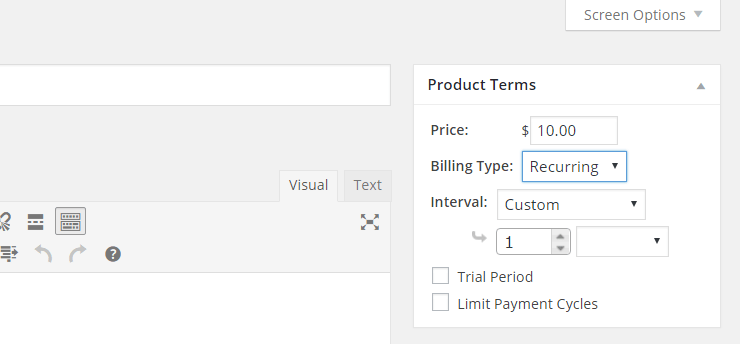 Recurring Payments Product Terms in MemberPress