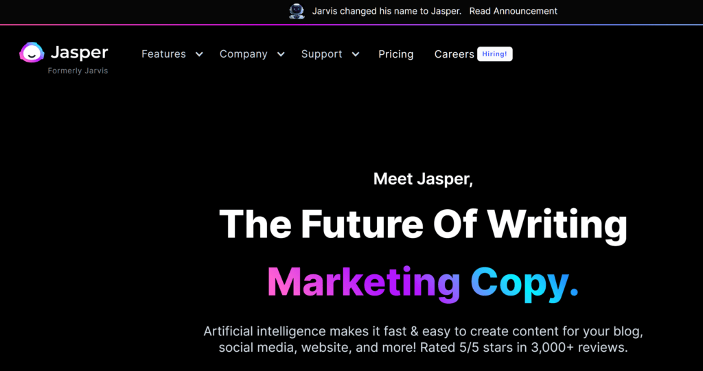 Jasper AI copywriting platform