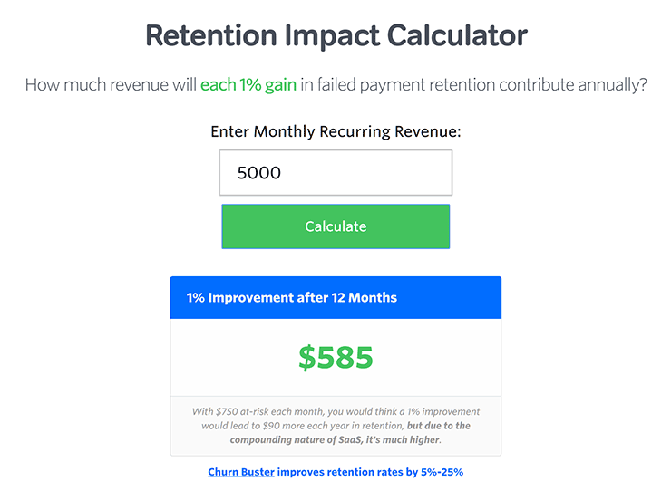 Calculadora del impacto de la retención