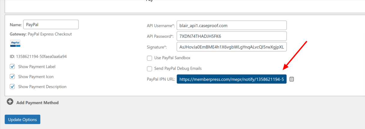 Gateway URL in MemberPress