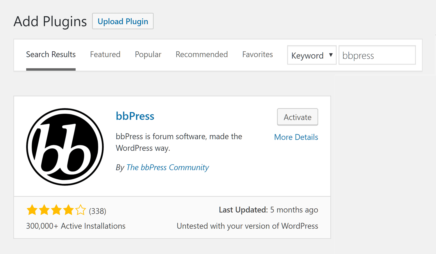add a forum with the bbPress Forum Plugin