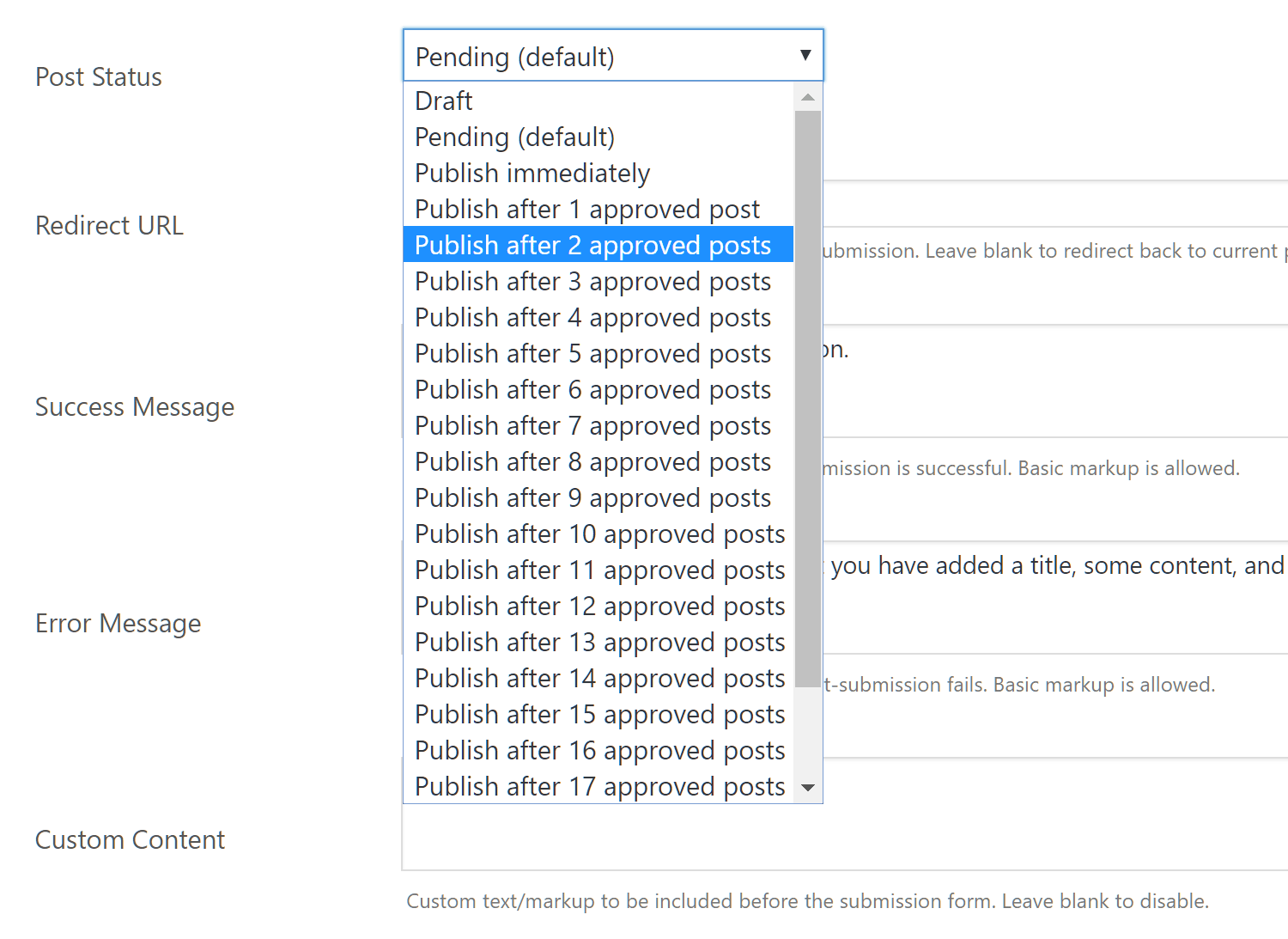 Auto-Publish Settings