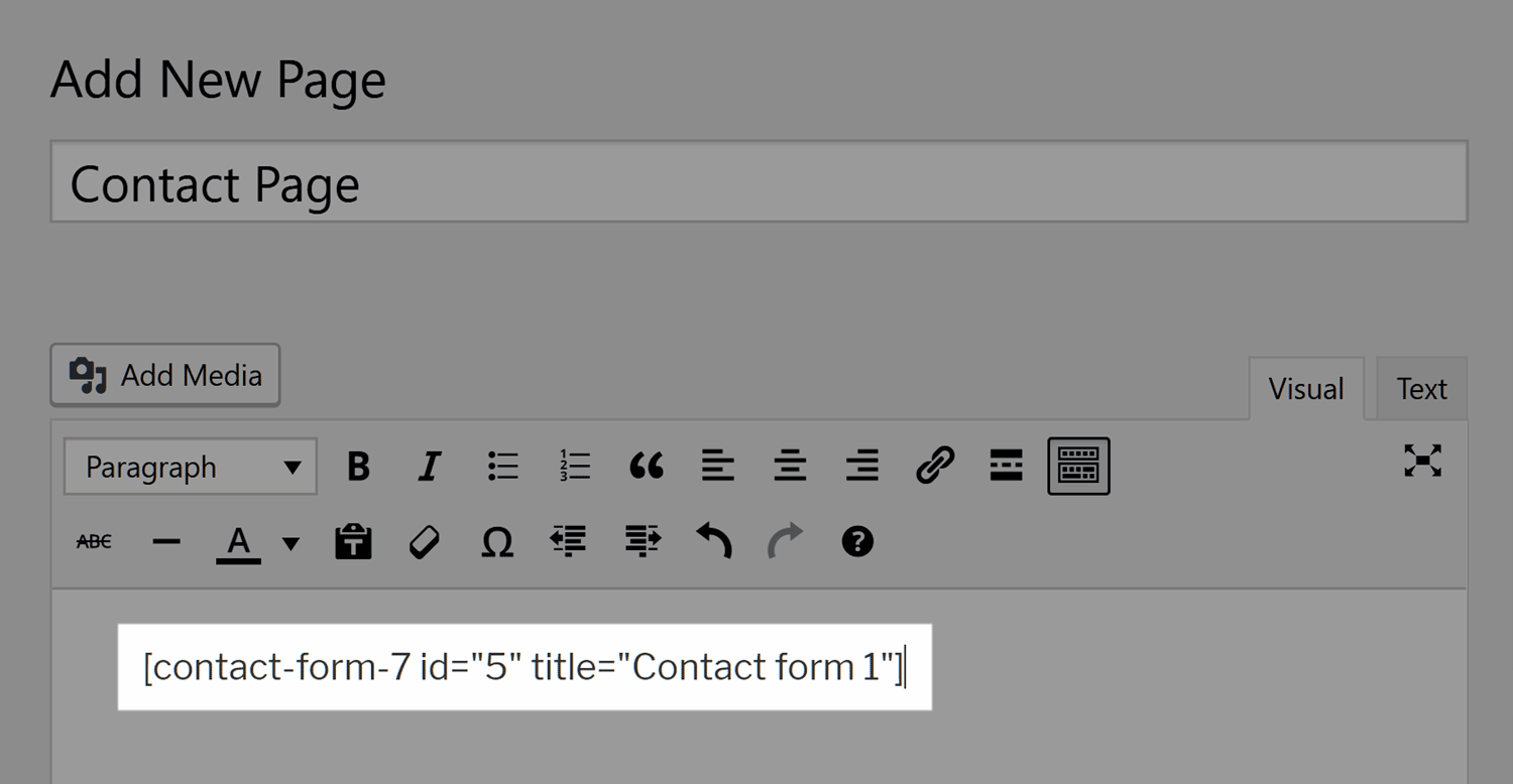 Shortcode einfügen