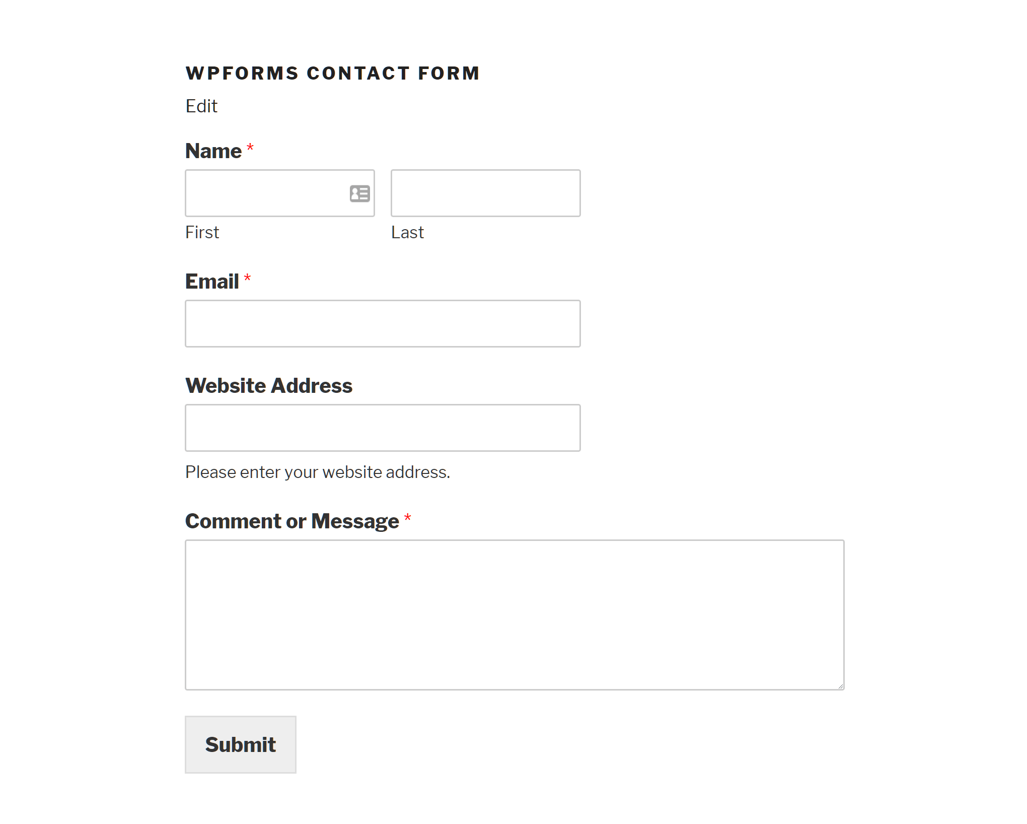 WPForms Preview