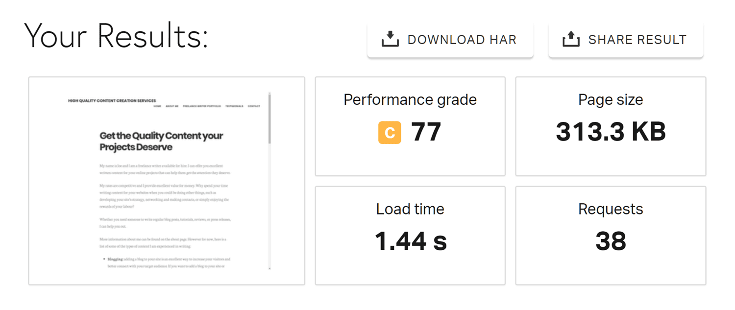 Site Speed Testing