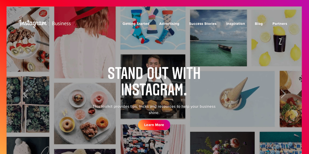 The Instagram business page