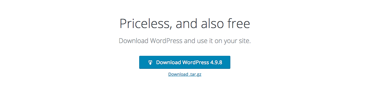 Downloading WordPress.