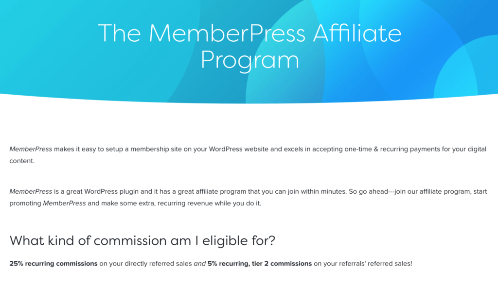 The MemberPress affiliate program..