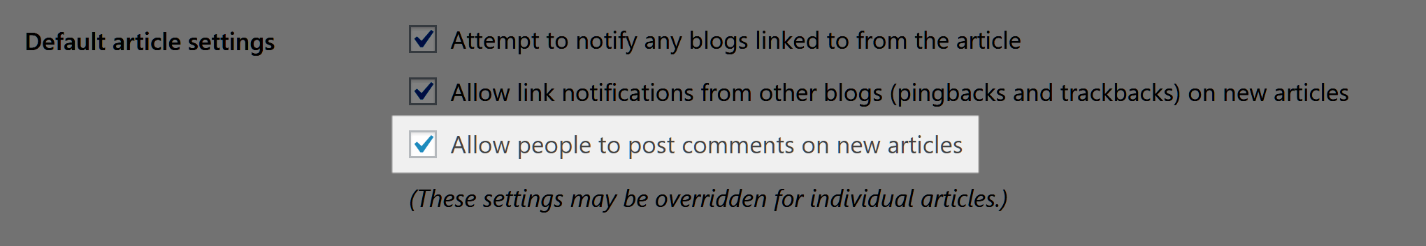Enable WordPress Comments