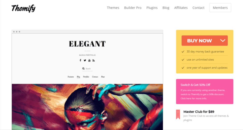 Elegant WordPress theme