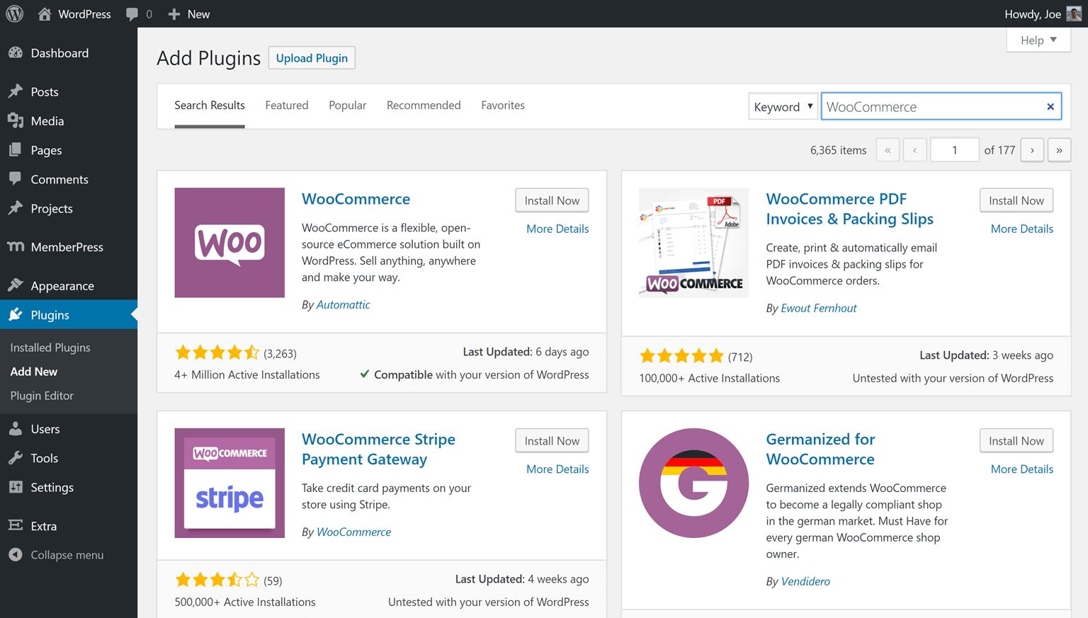 Install WooCommerce