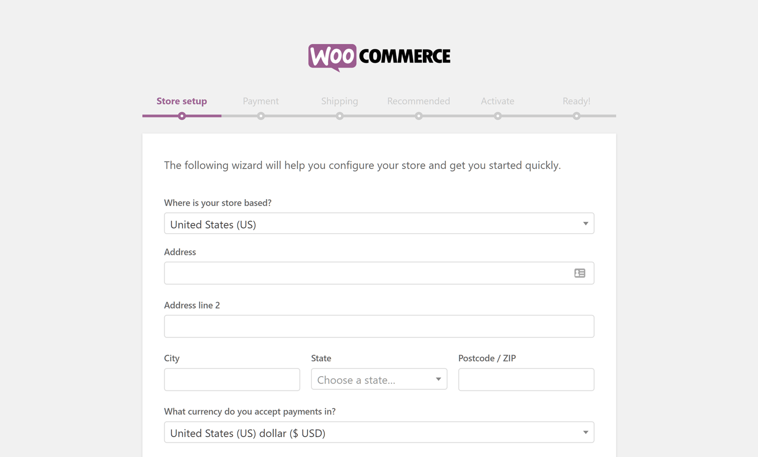 WooCommerce Wizard