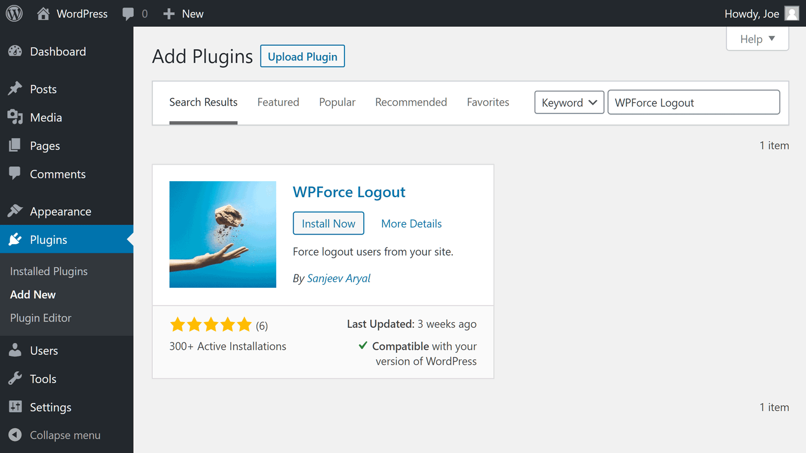 WPForce Logout Plugin