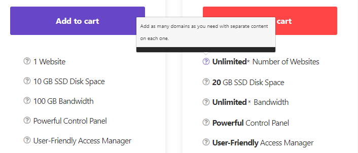 Adição de dicas de ferramentas ao passar o mouse em suas tabelas.