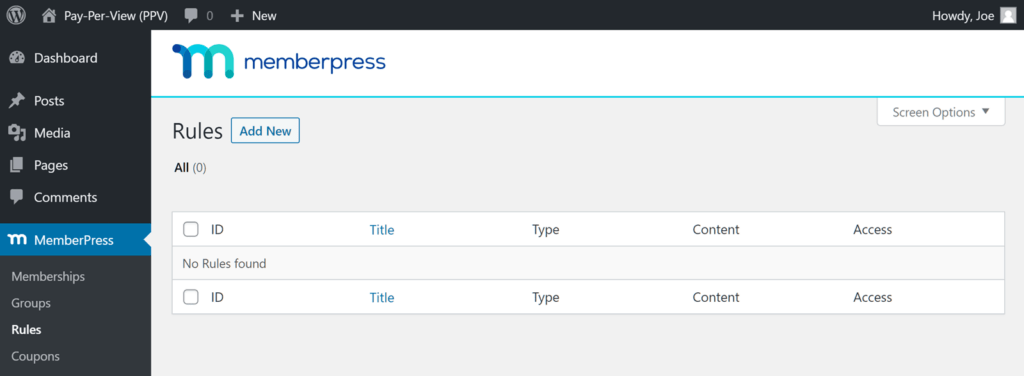 MemberPress Rules