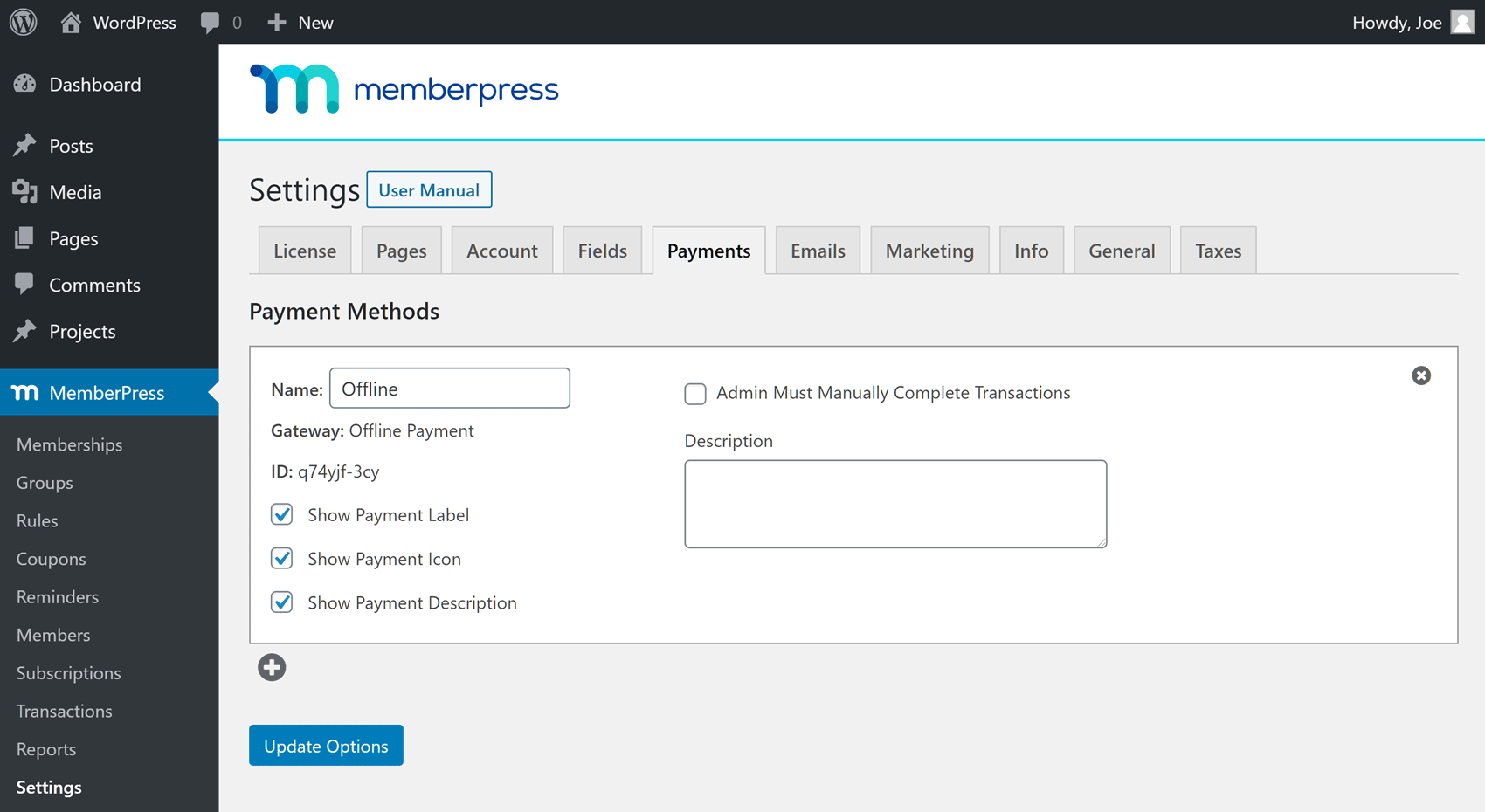 Payment Methods