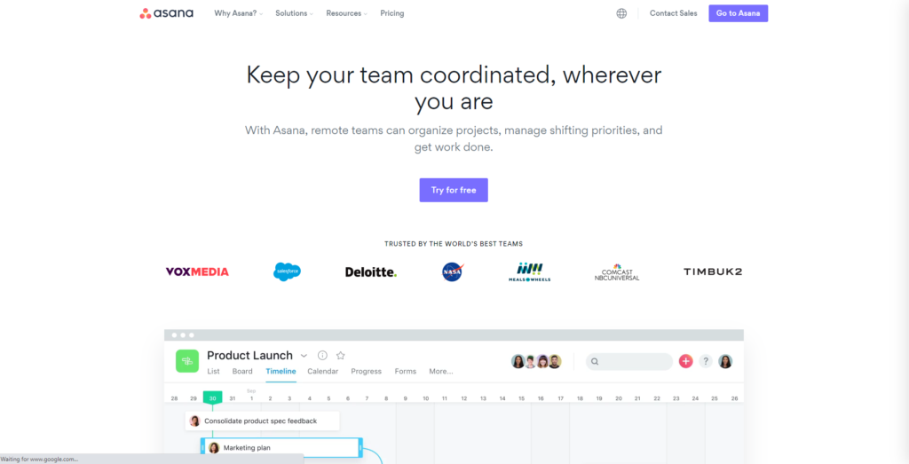 asana project management tool