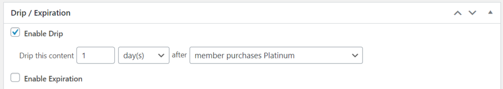 Setting up dripped content in MemberPress