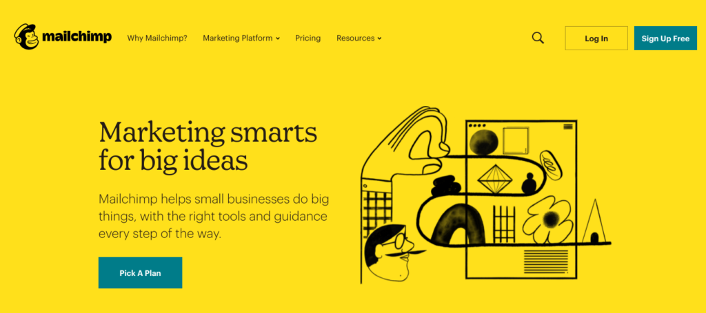 mailchimp homepage