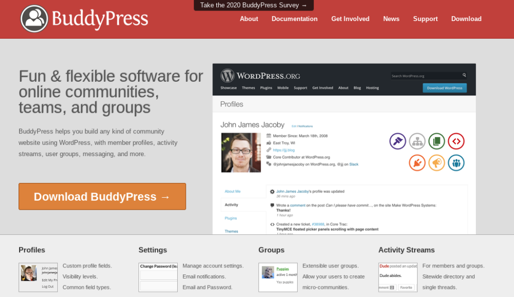 buddypress WordPress Forum Plugins