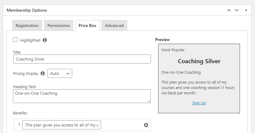 Offering subscription-based coaching plans using MemberPress.