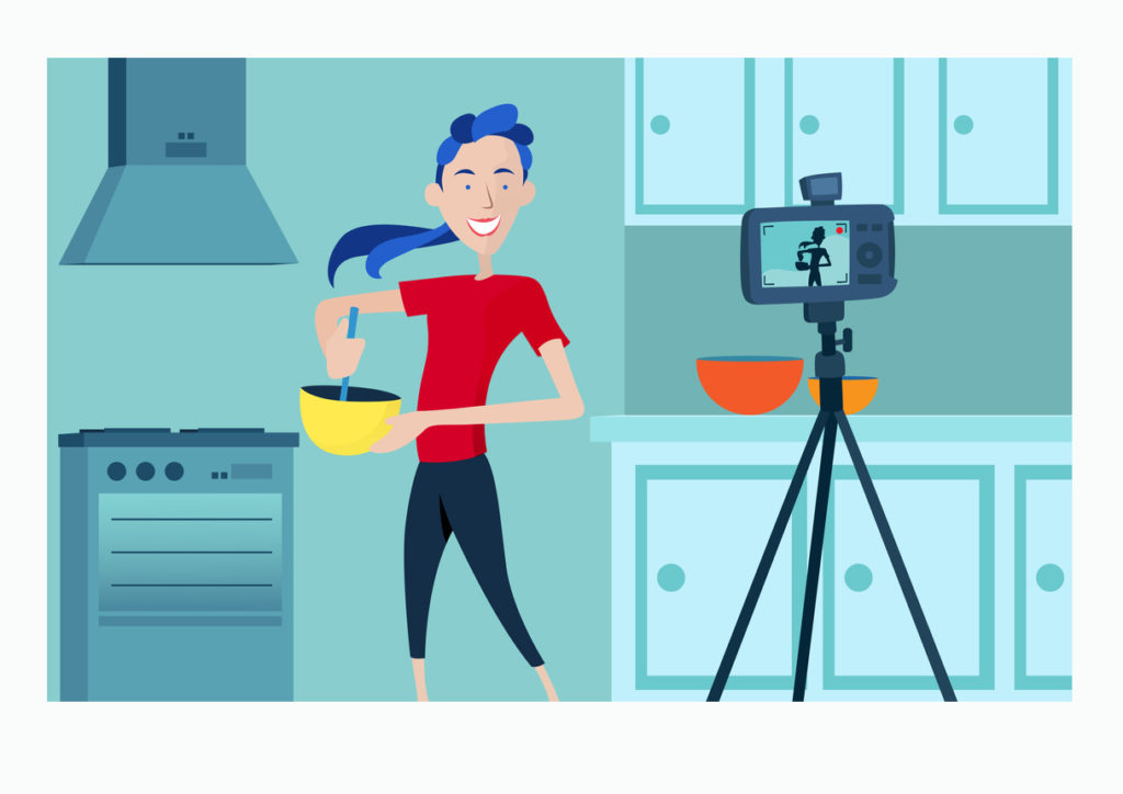diy video setup for vlogging about food preparation