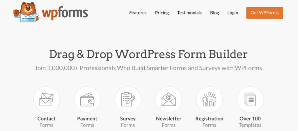 wpforms homepage