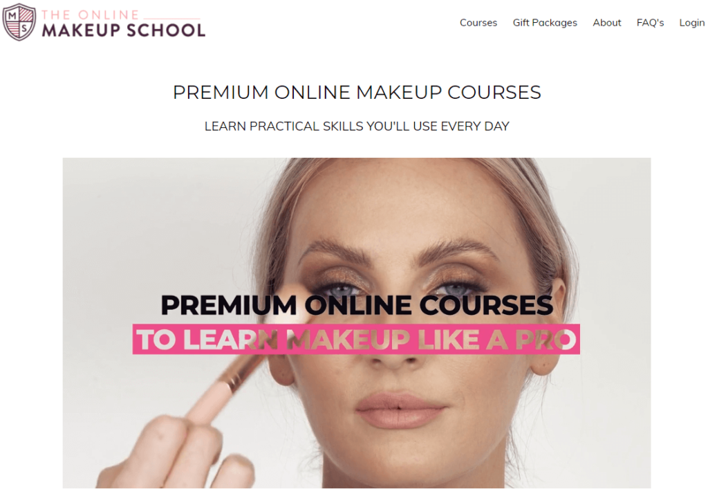 Online makeup skills courses.