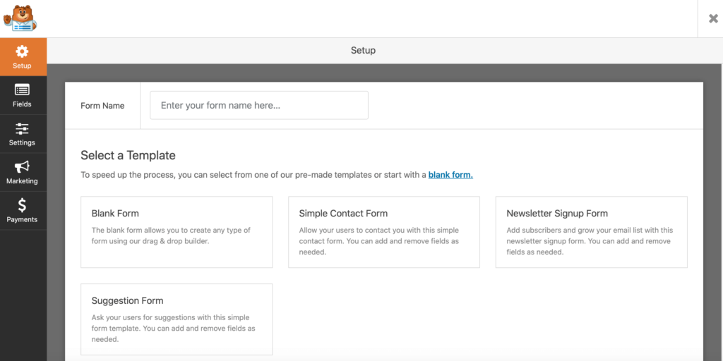 El creador de formularios WPForms de arrastrar y soltar.