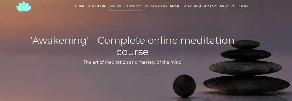 Un curso de meditación en línea.