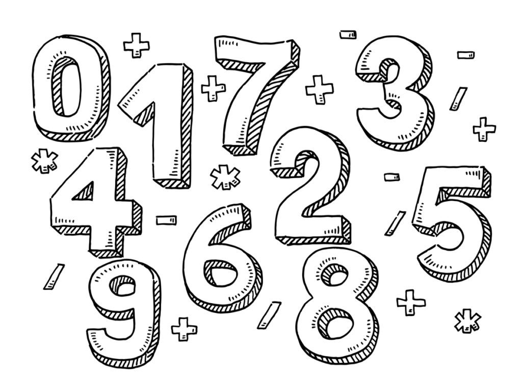 illustrated digits