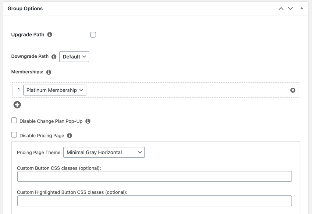 Setting Up MemberPress Group Options