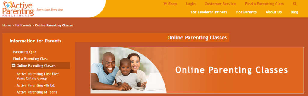 A selection of online parenting classes