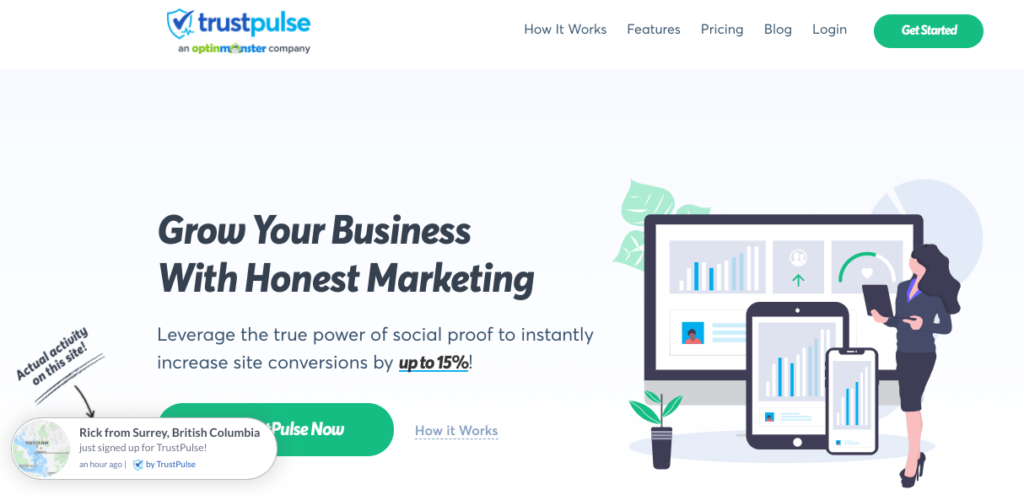 trustpulse notificaciones de ventas en directo