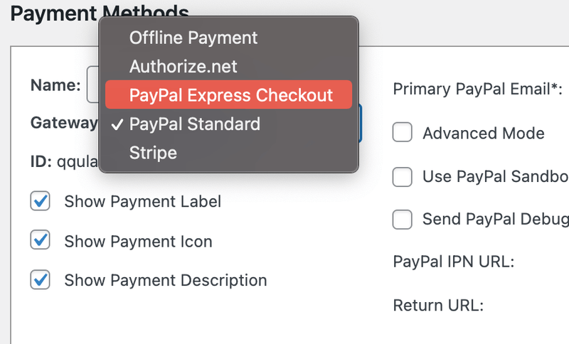 Adding a payment method
