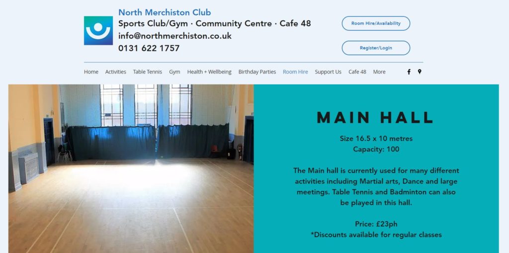 An example of a community center that has a membership site