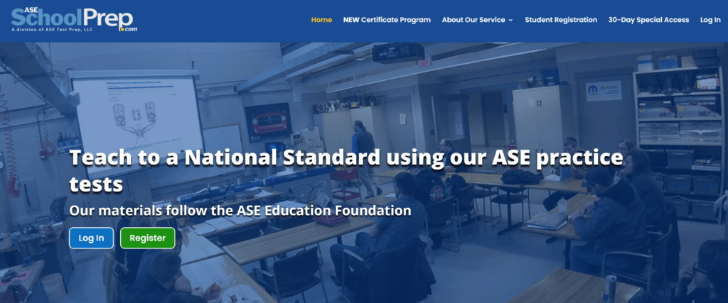 ASE School Prep homepage