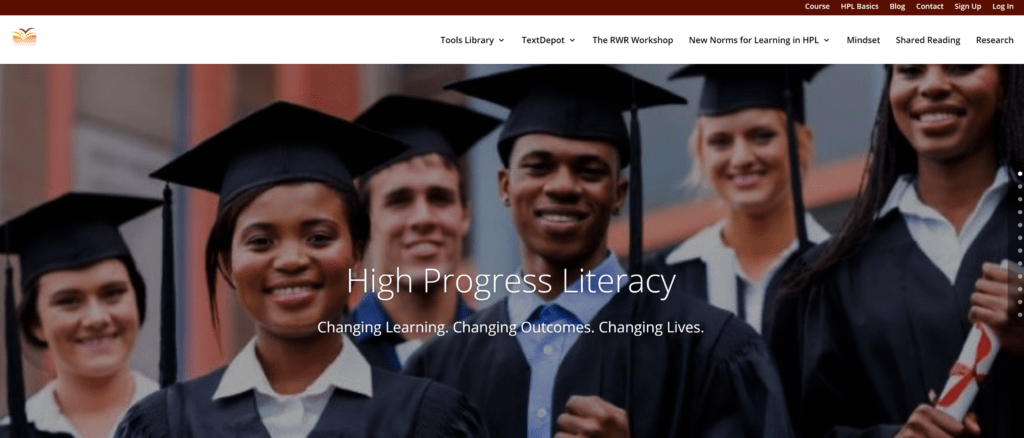 High Progress Literacy website