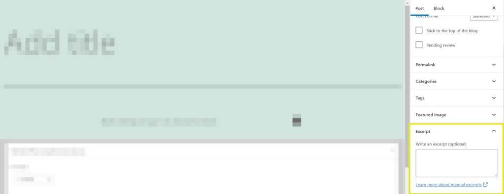 How to add excerpts to blog posts