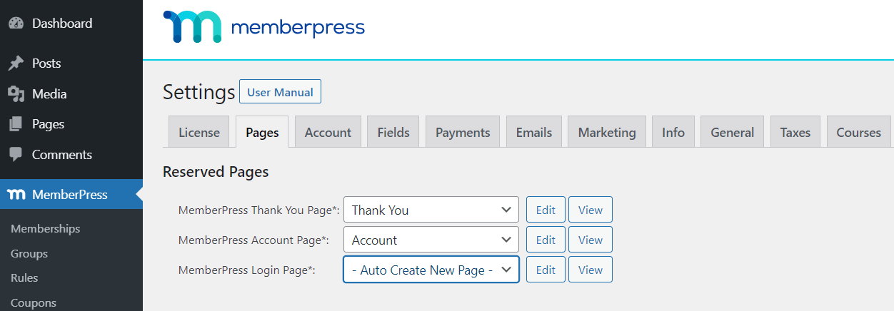 Adding a MemberPress login page. 