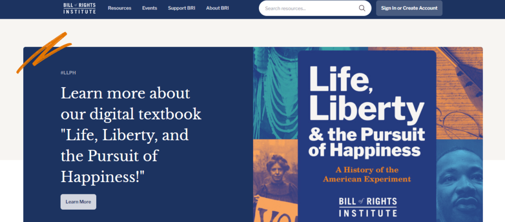 Bill of Rights Institute homepage