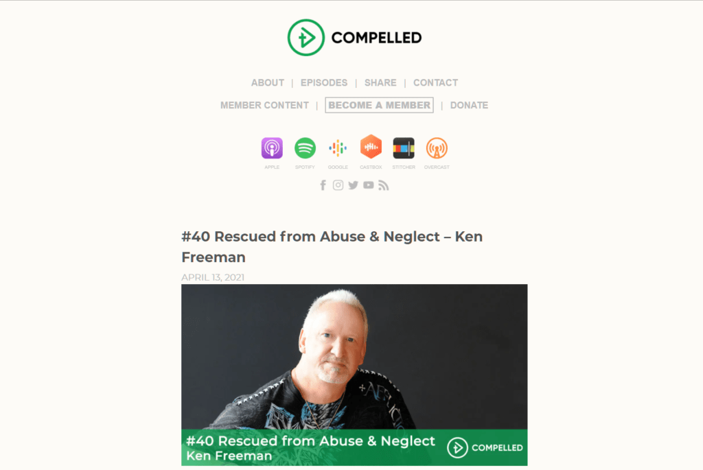 Compelled Podcast homepage