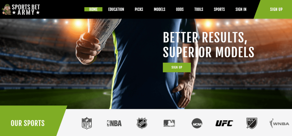 Sports Bet Army Homepage