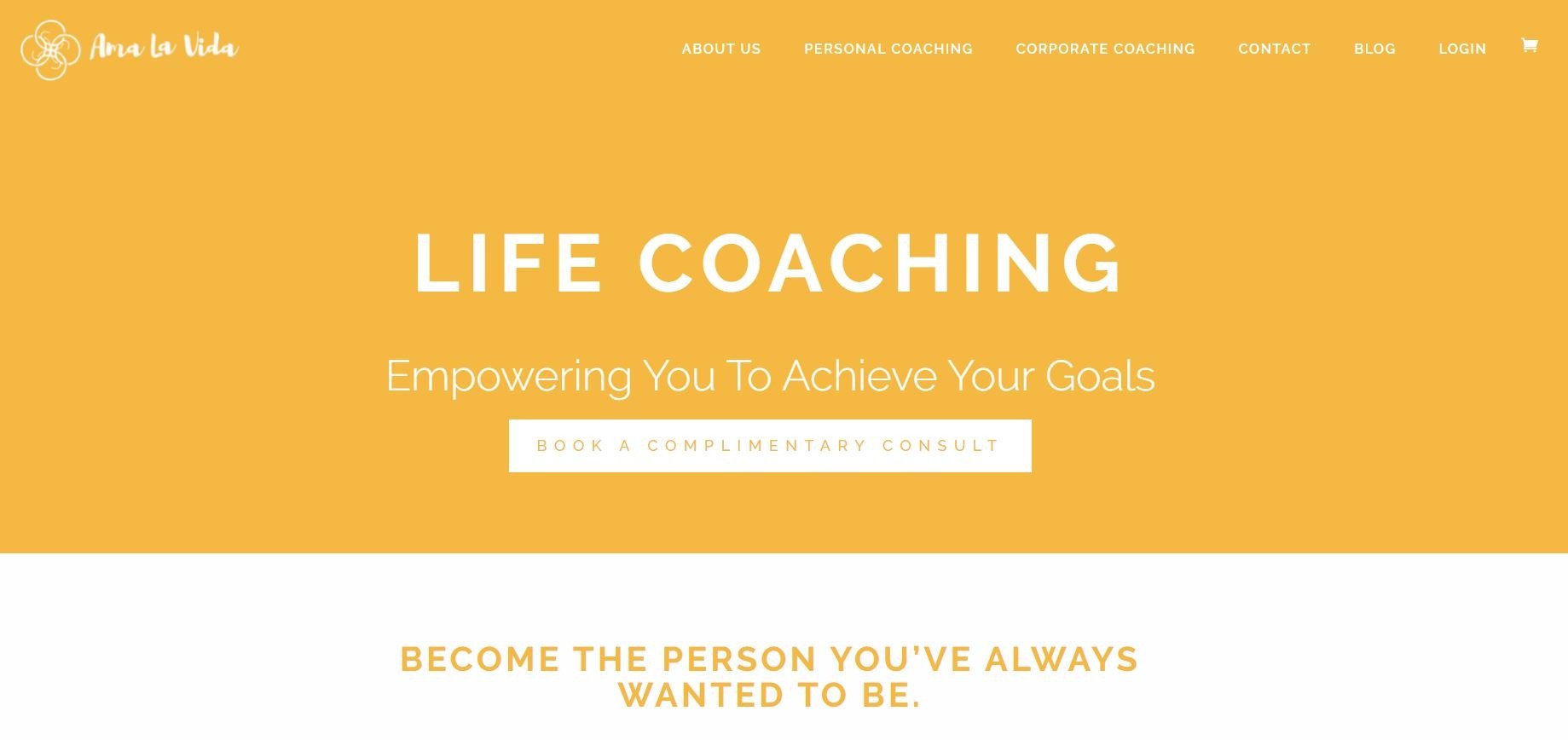 An example of a site offering life coaching