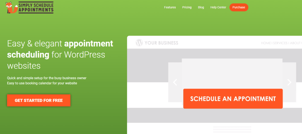 Simply Schedule Appointments homepage
