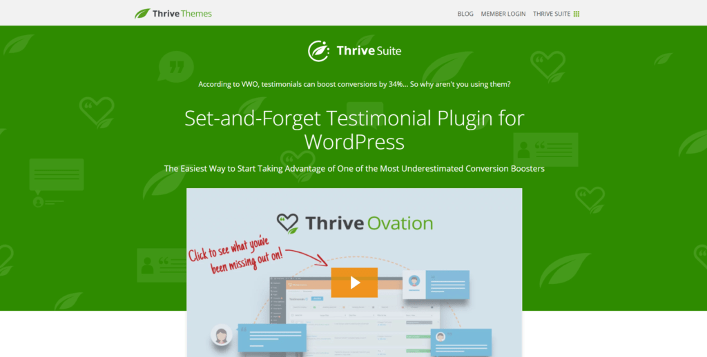 The Thrive Ovation home page