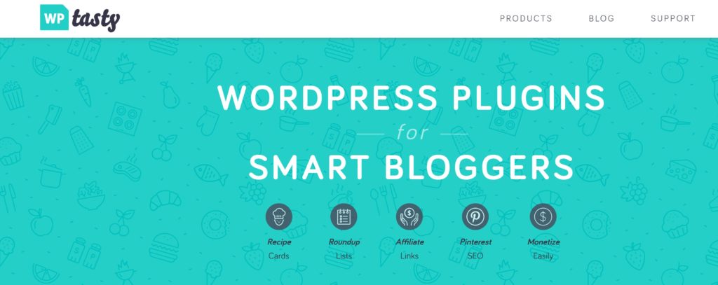 Página de inicio del plugin WP Tasty para WordPress