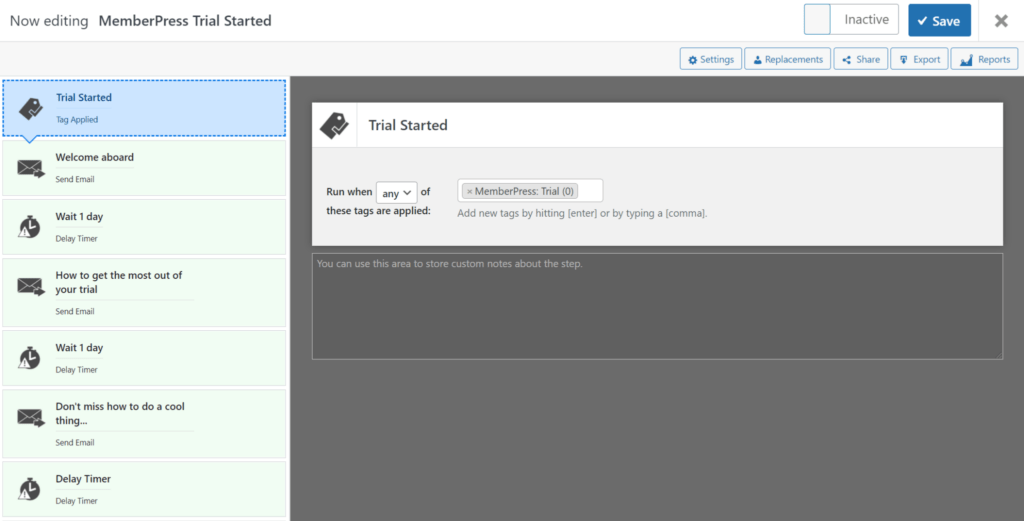 Trial funnel